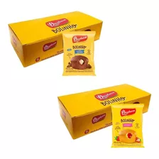 Kit 2 Cxas Bolinho Bauducco Chocolate E Morango 640g 16x40g