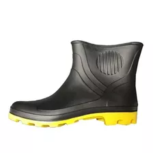 Bota Grendene Preta E Amarela Cano 19cm Curto 37 Ao 44