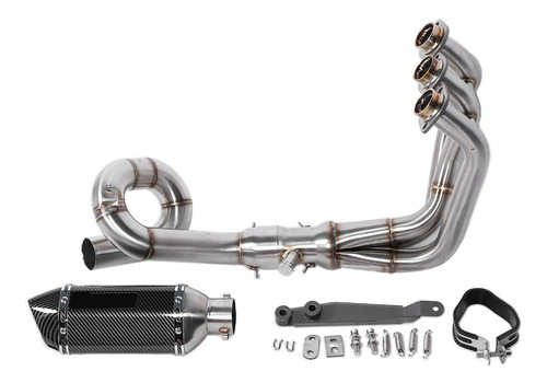 Sistema De Escape Completo Decat Header + Slipon Muffler Fit Foto 5