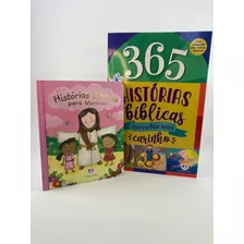 Kit Com 1 Livro 365 Historias E Uma Bíblia Do Bebê Meninas