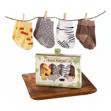 Baby Aspen, Sock Safari, Cuatro Pares De Calcetines Para Beb