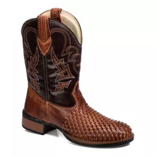 Bota Texana Trice Bico Redondo Couro Legit Cano Alto126 Km