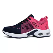 Tenis Respirables Informales Tejidos Para Color Block Mujer