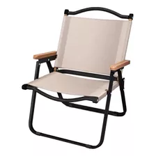 Silla Reposera Plegable De Lona Y Aluminio Portatil Playera Color Beige