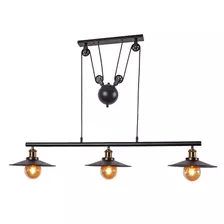 Pendente Luminaria Industrial Loft Retro Bancada Preto Inl43