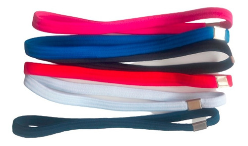 12 Vinchas Elastica Deporte Futbol Colores