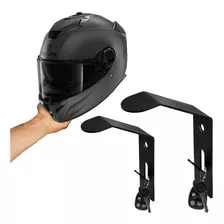 2 Suporte Parede Para Pendurar Capacete De Moto Gancho Chave