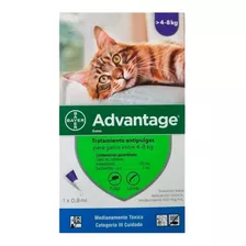 Anti Pulgas Advantage Gatos 4-8 Kg Y A