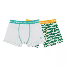 Cueca Infantil Boxer Pimpolho Kit C/2 Menino Tam. 3 Anos