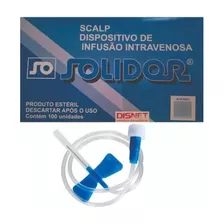 Scalp Infusao 23g Azul Lock Pvc Caixa Com 100 Unidades