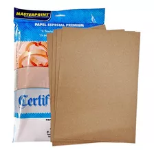 Papel Kraft Folha A4 180g Masterprint Pacote Com 100 Folhas Cor Pardo Natural