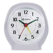 Relogio Despertador Antigo Retro Alarme Forte 2634 Herweg Cor Branco