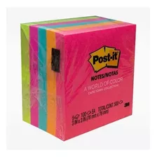 Notas Adhesivas Post It 654 Fluo Cape Town 76x76mm X500hs 