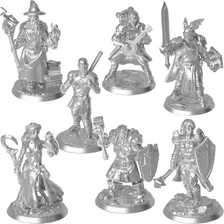 Pack 7 Miniaturas Heróis Rpg Dungeons And Dragons D&d Dnd