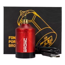 Fonte Tatuagem Sem Fio Portátil Bronc Wireless Cor Vermelho