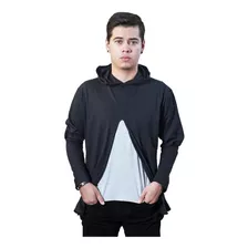 Sudadera Delgada, Cardigan Largo Capucha, Negro Envío Gratis