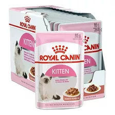 Caixa 12un Ração Úmida Royal Canin Kitten Gatos Filhotes 85g