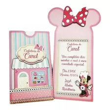 10 Convite Minnie Confeiteira