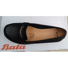 Mocasín De Cuero Para Mujer - Zapatos Bata - Tallas 35 Al 38