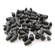 Pzrt 50pcs Bell End Stopper Negro Plástico Extremos Bell