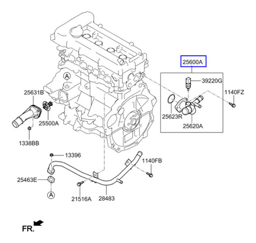 Toma Agua C/sensor Hyundai Accent 1.6l 2019 Foto 8