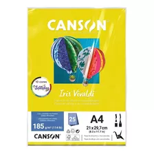 Papel Color Vivaldi A4 185g 10 Cores Canson