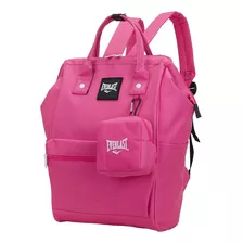 Mochila Cartera Everlast Amplio Compartimiento Mujer Color Fucsia 21935 Diseño De La Tela Lona Tipo Canva