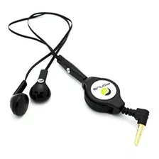 Negro Retractil Auriculares Estereo Con Cable Auriculares In