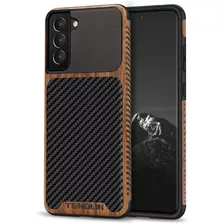 Funda Para Samsung Galaxy S21 Plus (color Negro/madera)