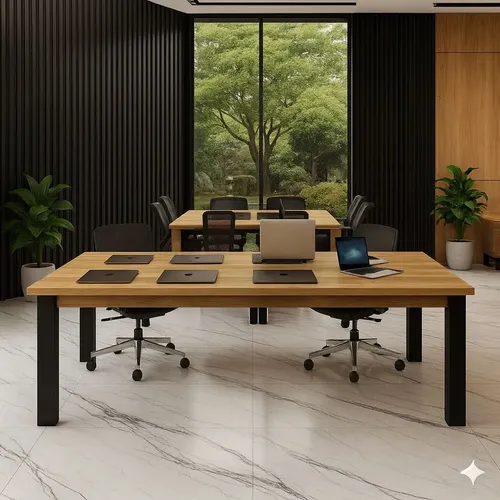 Mesa Escrivaninha Diretor 150x90 Estilo Industrial Vintage Lamina Mel