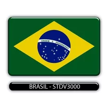 Adesivo Bandeira Brasil Resinado Carro Moto Paises 