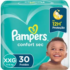 Fralda Infantil Confort Sec 12 Horas De Proteção Pampers Gênero Sem Gênero Tamanho Xxg