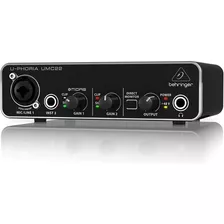  Interface De Audio Behringer Umc22 Preta + Nf+ Garantia