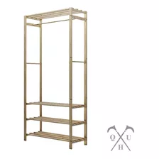 Arara C/ Porta Livros Organizador Cor Natural Madeira Pinus