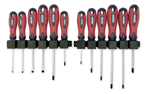 Set Kit Destornilladores Bremen 12 Pzas Phillips Plano 7801