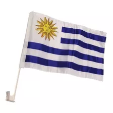 Bandera De Uruguay Para Auto Por Mayor - 10 Unidades