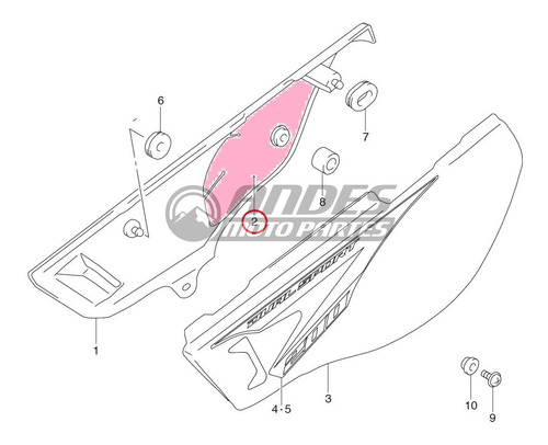 Sticker Aislante Termico Tapa Derecha Suzuki Dr200 Dr 200 Foto 2