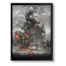 Poster Quadro God Of War Moldura Com 33x43cm #2