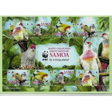 2011 Wwf Aves- Colúmbidas- Samoa (bloque) Mint