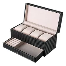 Goldwheat Caja De Reloj Piel Sintética Organizador De Joyas 