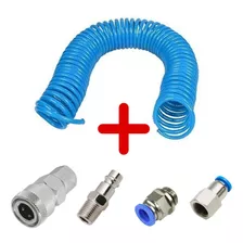 Mangueira De Ar Compressor Espiralada Espiral 10mm Pu 15mts