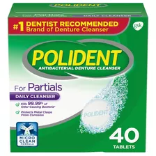 Tabletas Polident Para Limpieza De Dentaduras 40 Tabletas.