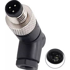 Conector Para Sensor M8 3 Pinos Macho 90° Novo Com Nota