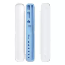 Estuche Porta Apple Pencil 1 Y 2 | Blanco, Interior Azul