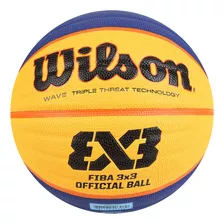 Bola De Basquete Wilson Fiba 3x3 Oficial - Amarela E Azul