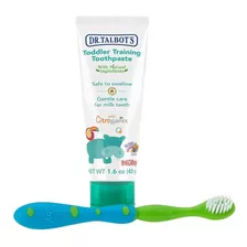 Kit Nuby Creme Dental Natural 45g + Escova Azul E Verde