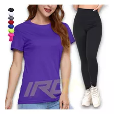 Kit Calça Legging + Camiseta Corrida Academia Dry Plt