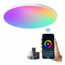 Rgb Lámpara De Techo Lámparas Led Interior De Techo Lámpara De Techo Inteligente Plafón Redondo Rgb/blanco/modo Cálido 160000 Colores Ajustables Brillo Regulable 24w Usar Cozylife Wifi Alexa Google