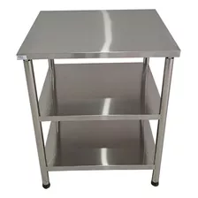 Mesa Auxiliar 100% Inox Cozinha Industrial 0,70x0,60 2 Prat 