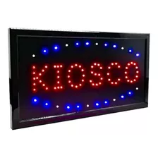 Cartel Led Luminoso Abierto Kiosco 220v Azul Y Rojo Led